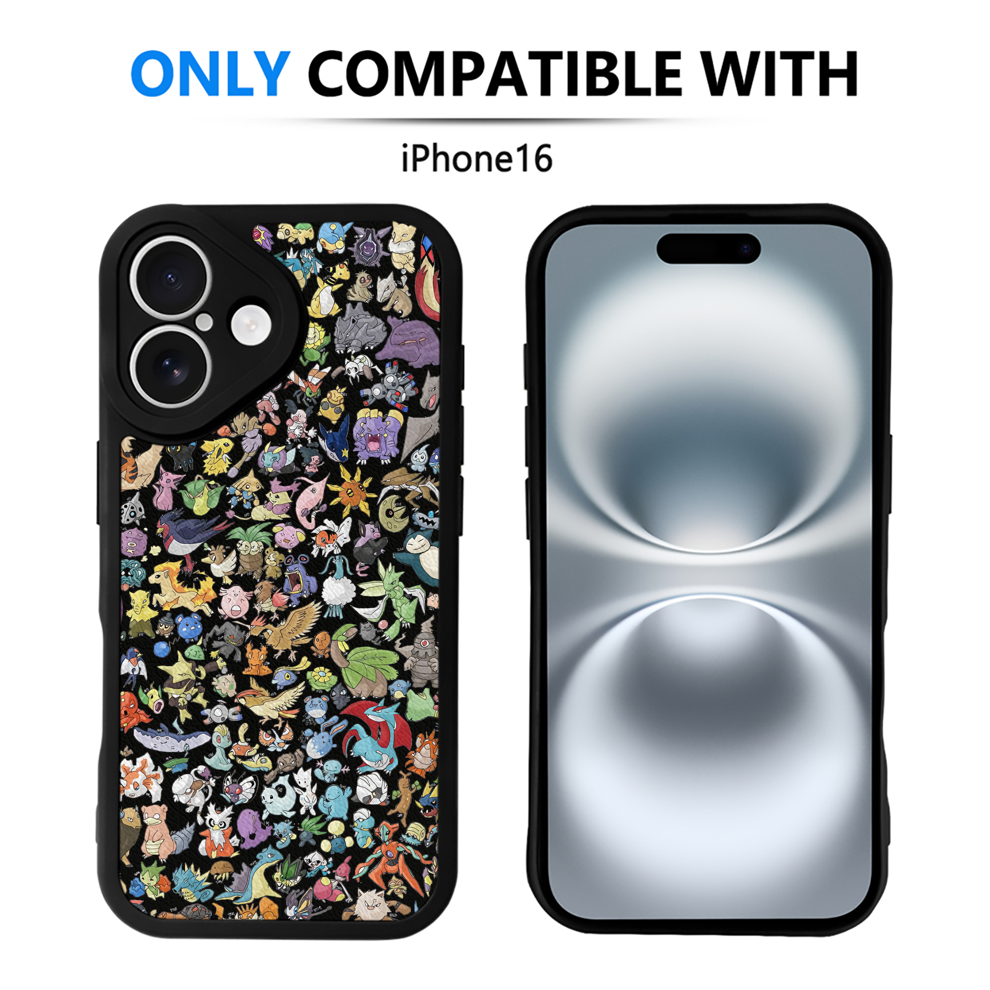 （画像用） ポケットモンスター Pokémon 【iPhone 16シリーズ対応】シリコンスマホケース（レザー調） 材質：シリコン